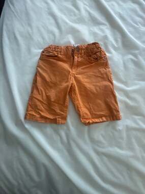 Mayoral Boys Orange Cotton Shorts Size 7